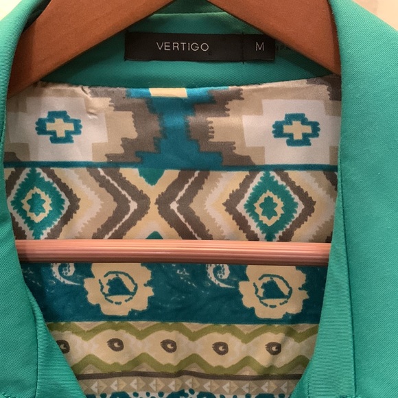 Vertigo Paris green trench coat size M - Picture 2 of 9